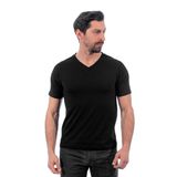 V Yaka Tişört, Siyah (113e250) T-shirt, Tshirt, Kısa Kollu