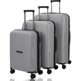 V2408 Policarbon Valiz Siyah Set - Grey