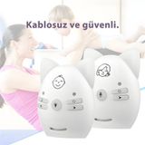 V30 Bebek Telsizi Uzun Menzilli Sesli Bebek Monitörü, İki Yönlü İletişim, Uzaktan Gece Işığı Kontrolü, Ninnili, Taşınabilir Klipsli Tasarım