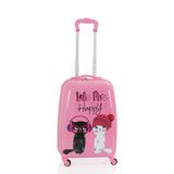V307 Abs Çocuk Valiz-Pembe - Happy Baskı