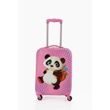 V307 Abs Çocuk Valiz-Pembe-Panda Baskı