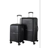 V379 Aura Y.üretim Pp Valiz 55 Cm + 65 Cm Kemik/Gri Set