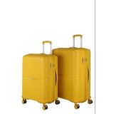 V379 Aura Y.üretim Pp Valiz 65 Cm + 75 Cm Siyah Set
