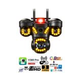 V380 Pro 3 Kamera 10x Zoom 4k Ptz Ip Sesli Sirenli Wifi Akıllı Güvenlik Kamera 3+3+3 Mp