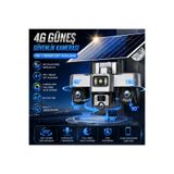 V380 Pro 3 kamera 4K 3 PTZ uygulama ile kontrol 4G 4.5G SIM güneş paneli ile çalışan güvenlik kamerası 360° Gece görüş Hoparlör ve mikrofon IP66