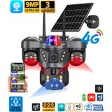 V380 Pro On-sg4366 9mp 3+3+3 Üç Kameralı Ultrahd 4g Güneş Enerjili Akıllı Güvenlik Kamerası