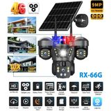 V380 Pro Ultimate RX-66G 9mp (3+3+3) Üç Kameralı Ultrahd 4g Güneş Enerjili Akıllı Güvenlik Kamerası