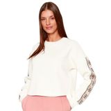 V3BQ16KB3P2G6K5-CYMONE CN SWEATSHIR Krem Bisiklet Yaka Normal Kalıp Kadın Sweatshirt