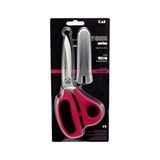 V5210 Kılıflı Pembe Plastik Saplı Kumaş Kesim Makası 21 cm