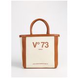 V73 73BS6US03817 Beyaz Kahverengi Kadın El Çantası