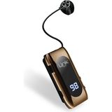 V80 Pro Makaralı Titreşimli Bluetooth Silikonsuz Kulaklık - Altın