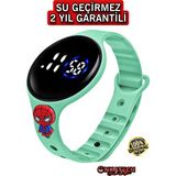 V80 Su Geçirmez Dijital Çocuk Saati, Figürlü, Dokunmatik, LED Ekran - Ahşap - 35 - 48 mm - Seçenek 1