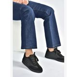 V820104404 Siyah Kumaş Spor Ayakkabı Sneakers