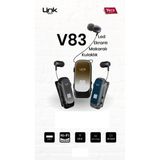 V83 Bluetooth Kulaklık Ekranlı Makaralı Titreşimli - Siyah