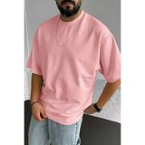 VACHT Erkek Somon Düz Basic Baskısız Oversize Salaş Tişört