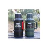 VACUUM 48 Saat Isı Korumalı Termos 3.2 Litre Siyah-gümüş-yeşil Karışık Renkler Kamp Aile Boy Çelik Termos