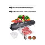 Vacuum Sealer Gıda Vakum Ve Mühürleme Makinesi 10 Plastik Poşet Hediyeli Çok Renkli