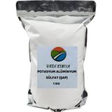 Vadi Kimya Potasyum Alüminyum Sülfat Şap Çok Yönlü Kullanım 1 kg Renksiz Kristal Form