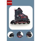 Vadi Kırmızı Silikon Tekerli Ayarlanabilir Işıklı Paten S 31-34 Hp7128
