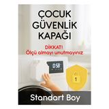 Vaelmont Beyaz Eşya Güvenlik Düğmesi, Çocuk Koruma Kapağı, Standart Boy Koruyucu ve Kilit - Siyah