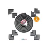 Vaelmont Esnek Siyah Kauçuk Köşe Koruyucu, 2 Metre 4’lü Paket Koruyucu ve Kilit