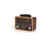 Vaelmont Kahverengi Tws Dual Bağlantılı Nostaljik Radyo, Çoklu Frekanslar - Siyah