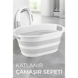 Vaelmont Large Katlanabilir Çamaşır Sepeti, Alan Tasarrufu ve Pratiklik - Seçenek 1 - Siyah