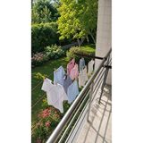Vaelmont Lastik Contalı Balkon Çamaşır Kurutma Ipi, 10 Metre Uzunlukta Güçlü Çelik I - Siyah - Seçenek 1