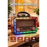 Vaelmont LED Fenerli Taşınabilir Nostaljik Radyo ve Şarjlı Kullanım - Siyah