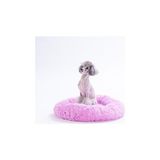 Vaelmont Lila Donut Köpek ve Kedi Yatağı, Anti-Stress Peluş Simit Yatak Kedi ve Köpek Yatağı - Seçenek 1 - Siyah