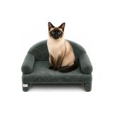 Vaelmont Peluş Kedi Koltuğu, Rahat ve Şık Dinlenme Alanı, 45X33X25 cm Kedi ve Köpek Yatağı - Seçenek 1 - Siyah