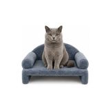 Vaelmont Peluş Kedi Koltuğu ve Kanepesi, Rahat ve Şık Tasarım, 45X33X25 cm Kedi ve Köpek Yatağı - Seçenek 1 - Siyah