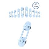 Vaelmont Pratik Bebek Güvenlik Seti ile Dolap ve Çekmeceleri Koruyun Koruyucu ve Kilit 10 Adet - Siyah