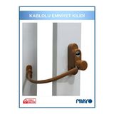 Vaelmont Pvc Pencere Emniyet Kilidi, Çocuk Güvenliği ve Kolay Kullanım Koruyucu ve Kilit - Siyah