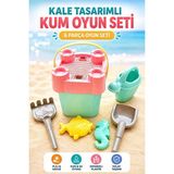 Vaelmont Renkli Kale Tasarımlı Kum Seti ile Çocukların Plaj Eğlencesi Plaj Oyuncakları - Siyah - 2 Yaş
