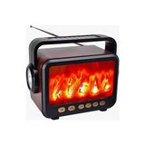 Vaelmont Şömineli Ledli Fenerli Radyo ile Sıcak Atmosferler Nostaljik Radyo - Siyah