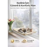 Vaelmont Vakumlu Güçlü Vantuzlu Pencereli Kedi Hamak ve Konforlu Yatak Kedi ve Köpek Yatağı - Seçenek 1 - Siyah