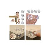 Vaelmont Yumuşak ve Esnek Bebek Güvenlik Köşe Koruyucu Seti Koruyucu ve Kilit - Siyah