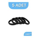vaen Kadın Saç Tokası Siyah Havlu Lastik Toka Seti