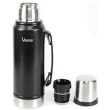 Vaeske 1300 ml Paslanmaz Çelik Siyah Termos
