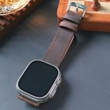 Vagave Apple Watch Ultra / Ultra 2 Uyumlu Kahverengi Deri Kordon 42 / 44 / 45 / 49 mm Ultra Ultra 2 Seri 9 8 7 6 5 4 3 Uyumlu Hakiki Deri Kayış Kahve - Apple Ultra/Ultra2