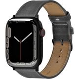 Vagave Apple Watch Uyumlu Deri Kordon 42 / 44 / 45 / 49 mm Ultra Ultra 2 Seri 9 8 7 6 5 4 3 Uyumlu Hakiki Deri Kayış Gri - Apple 42/44/45/49mm