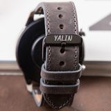 Vagave Hakiki Deri Kordon 20MM 22MM 24MM Casio Armani Fossil Diesel Lacoste Tissot Nacar Klasik Saat Kordonu Deri Kayış Gri - 20 mm