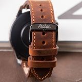 Vagave Hakiki Deri Kordon 20MM 22MM 24MM Fossil Diesel Lacoste Casio Armani Tissot Nacar Klasik Saat Kordonu Deri Kayış Taba - 24 mm