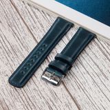 Vagave Hakiki Deri Saat Kordonu 20MM 22MM 24MM Fossil Diesel Lacoste Casio Armani Tissot Nacar Klasik Saat Kordonu Deri Kayış Mavi - 24 mm