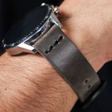 Vagave Hakiki Deri Saat Kordonu 20MM 22MM 24MM Fossil Diesel Lacoste Casio Armani Tissot Nacar Klasik Saat Kordonu Gri Deri Kayış - 22 mm