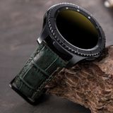 Vagave Samsung Galaxy Watch 4 / 5 / 6 44MM / 40MM / Galaxy Watch 5 Pro 45MM / Galaxy Watch 4 44MM / 40MM / Galaxy Watch 4 Classic 46MM / 42MM 47MM Active 2 40MM / 44MM Uyumlu Deri Kordon Kayış Yeşil - Haki Yeşil - Gümüş Toka