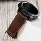 Vagave Samsung Galaxy Watch 4 / 5 / 6 Watch 6 Classic 40mm 43mm 44mm 47mm Watch 5 / Watch 5 Pro 40 44 45 Watch 4 40 42 44 46mm 20mm Deri Kordon - Kahverengi - Siyah Toka