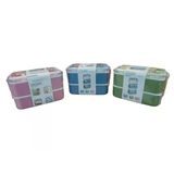 Vagon Beslenme Kutusu Lunch Box Paslanmaz Çelik 700 Ml (Karışık Renk 1 Adet)