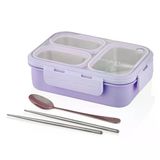 Vagon Çelik Beslenme Kutusu Lunch Box Paslanmaz 620 Ml Mor Xc-7097